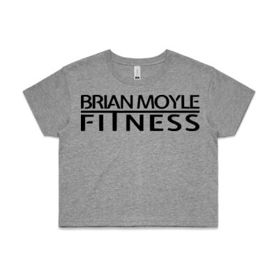 Ladies Crop with Black Logo Thumbnail